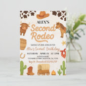 セカンドロデオウエスタンカウボーイ誕生日招待状 招待状 (スタンド正面)