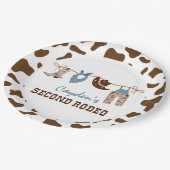 セカンドロデオウエスタンカウボーイ2nd誕生日紙プラット ペーパープレート (アングル)