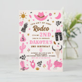 セカンドロデオカウガールワイルドウェストバースデーパーティー 招待状 (スタンド正面)