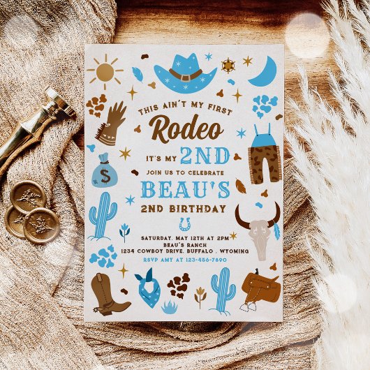 セカンドロデオカウボーイワイルドウェスト誕生日パーティー 招待状