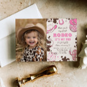 セカンドロデオ女性のカーボーイウェスタン誕生日パーティーの写真 招待状