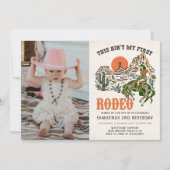 セカンドロデオ西カウボーイ第2バースデーフォト 招待状 (正面)