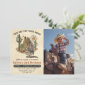 セカンドロデオ西カウボーイ第2バースデーフォト 招待状 (スタンド正面)