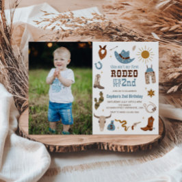 セカンドロデオ西カウボーイ第2バースデーフォト 招待状