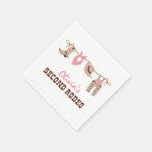 セカンドロデオ西カウボーイ2nd誕生日ナプキンス スタンダードカクテルナプキン (角)