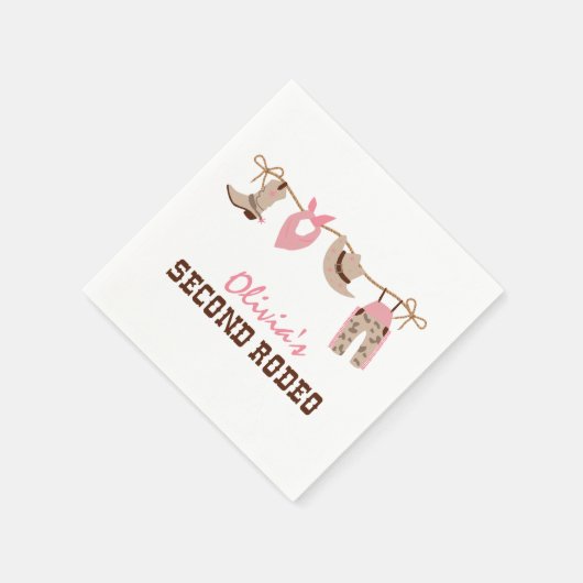 セカンドロデオ西カウボーイ2nd誕生日ナプキンス スタンダードカクテルナプキン (角)