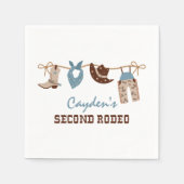セカンドロデオ西カウボーイ2nd誕生日ナプキンス スタンダードカクテルナプキン (正面)
