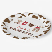 セカンドロデオ西カウボーイ2nd誕生日 ペーパープレート (アングル)