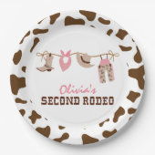 セカンドロデオ西カウボーイ2nd誕生日 ペーパープレート (正面)