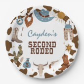 セカンドロデオ西カウボーイ2nd誕生日 ペーパープレート (正面)