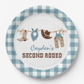 セカンドロデオ西カウボーイ2nd誕生日 ペーパープレート (正面)