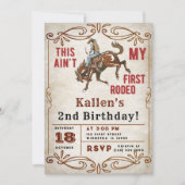 セカンドロデオ西カウボーイ2nd誕生日 招待状 (正面)