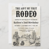 セカンドロデオ西カウボーイ2nd誕生日 招待状 (正面)