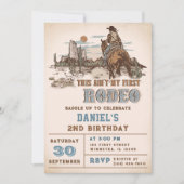 セカンドロデオ西カウボーイ2nd誕生日 招待状 (正面)