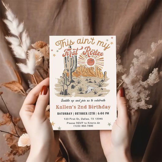 セカンドロデオ西カウボーイ2nd誕生日 招待状
