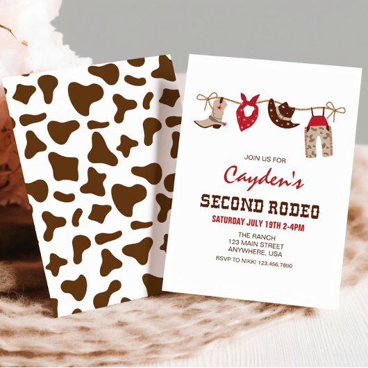 セカンドロデオ西カウボーイ2nd誕生日 招待状