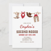 セカンドロデオ西カウボーイ2nd誕生日 招待状 (正面)