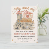 セカンドロデオ ウェスタンカウボーイ 2歳の誕生日 招待状 (スタンド正面)