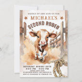 セカンドロデオ | ブルカーフ2ndロデオ誕生日パーティー 招待状 (正面)