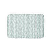 セガアートラス海グリーンホワイトジグザグガストライプグ バスマット (正面)