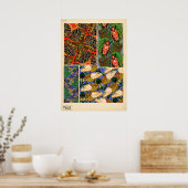 セガイアートノヴォーヴィンテージ昆虫パターン ポスター (キッチン)