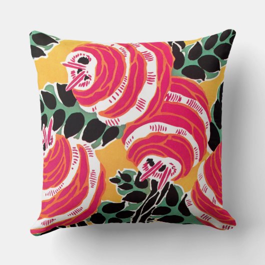 セガイズアールデコピンクと白の花 クッション (裏面)