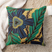 セガイズアールデコブルーフラワー クッション (ブランケット)