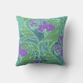 セガイズヴィンテージパープルフラワーデザイン クッション (裏面)