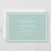 セガラス絵を描ストライプ写真卒業パーティー 招待状 (裏面)