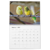 セキセイインコが大好き - 小鳥たちのスナップショット カレンダー (2月 2027)