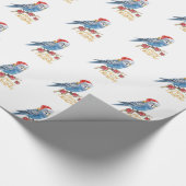 セキセイインコのクリスマス包装紙 ラッピングペーパー (角)