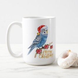 セキセイインコのクリスマス コーヒーマグカップ