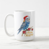 セキセイインコのクリスマス コーヒーマグカップ (左)