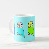 セキセイインコのマグカップ コーヒーマグカップ (正面左)