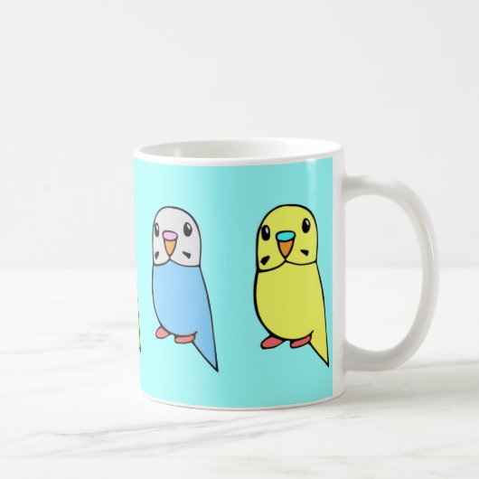 セキセイインコのマグカップ コーヒーマグカップ (右)