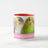 セキセイインコの現実的な絵画 マグカップ (中央)