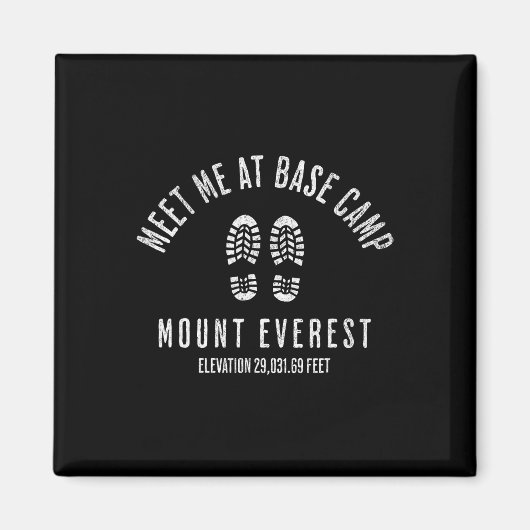 セキャンプ エベレスト山 登山 ミーティング マグネット (正面)