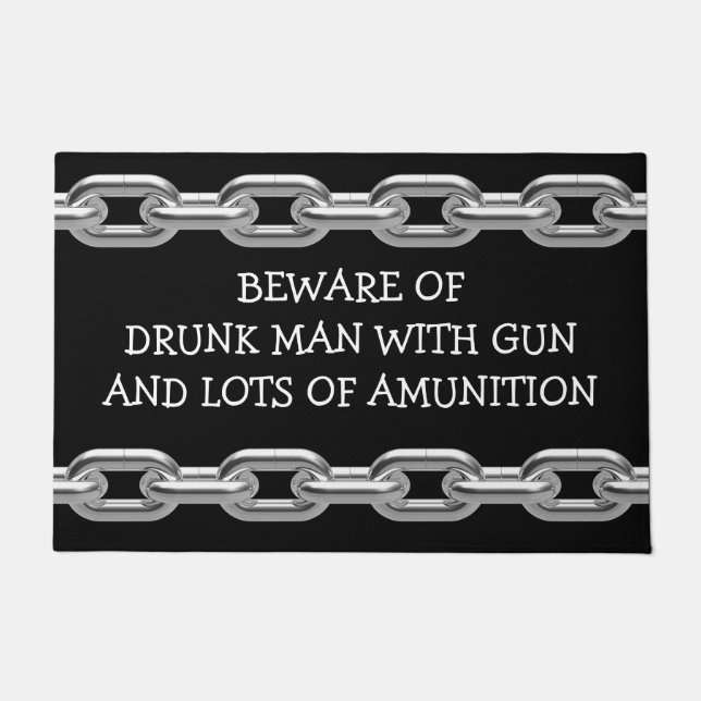 セキュリテおもしろいィウェルカム前面ドアマット ドアマット (正面)