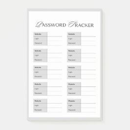 セキュリティで保護されたパスワードトラッカーの事後通知 ポストイット