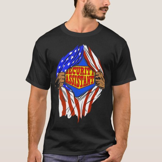 セキュリティアシスすごいタントヒーローの仕事 Tシャツ (正面)