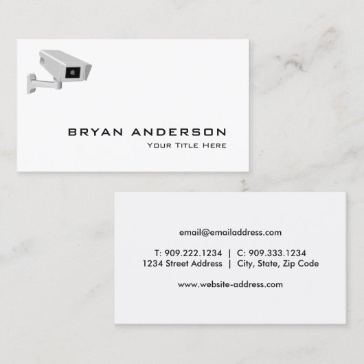 セキュリティカメラの名刺 名刺 (正面/裏面)