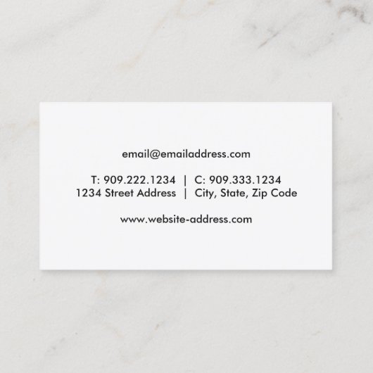 セキュリティカメラの名刺 名刺 (裏面)