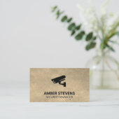 セキュリティカメラアイコン | テクスチャの背景 名刺 (スタンド正面)