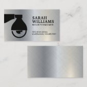 セキュリティカメラアイコン | メタリック背景 名刺 (正面/裏面)