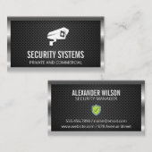 セキュリティカメラアイコン | 金属メ縁どッシュ 名刺 (正面/裏面)