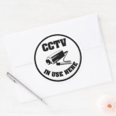 セキュリティカメララウンド警告のステッカー ラウンドシール (封筒)