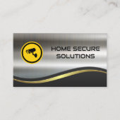 セキュリティカメラロゴ |メタリック 名刺 (正面)