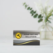 セキュリティカメラロゴ |メタリック 名刺 (スタンド正面)