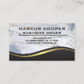 セキュリティカメラロゴ | メタル大理石 名刺 (裏面)