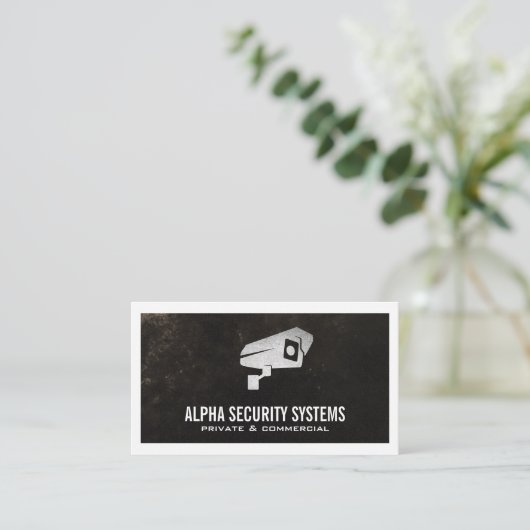 セキュリティカメラロゴ 名刺 (スタンド正面)